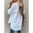 Button Front Long Sleeve Shirt, Casual Solid Office Shirt With Collar, Women's Clothing