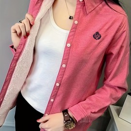Cute Graphic Simple T-shirt, Casual Thermal Long Sleeve T-shirt, Women's Clothing Cute Graphic Simple T-shirt, Casual Thermal Long Sleeve T-shirt, Women's Clothing