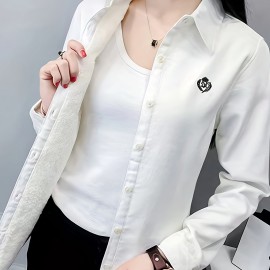 Cute Graphic Simple T-shirt, Casual Thermal Long Sleeve T-shirt, Women's Clothing Cute Graphic Simple T-shirt, Casual Thermal Long Sleeve T-shirt, Women's Clothing