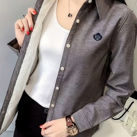 Cute Graphic Simple T-shirt, Casual Thermal Long Sleeve T-shirt, Women's Clothing Cute Graphic Simple T-shirt, Casual Thermal Long Sleeve T-shirt, Women's Clothing