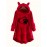 Dog Paw Heart Print Fuzzy Hoodie, Cute Cat Ear Button Winter Sweatshirt, Women's Clothing