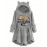 Animal Print Kangaroo Pocket Teddy Hoodie, Casual Long Sleeve Button Hoodie Sweatshirt, Women's Clothing