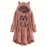 Cat & Butterfly Print Teddy Hoodie, Casual Long Sleeve Kangaroo Pocket Hoodie Sweatshirt, Women's Clothing