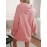Hooded Teddy Dress, Casual Solid Long Sleeve Warm Dress, Women's Clothing