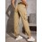 Y2K Solid Pockets Drawstring Cargo Pants, Casual Loose Baggy Pants For All Seasons, Women's Clothing